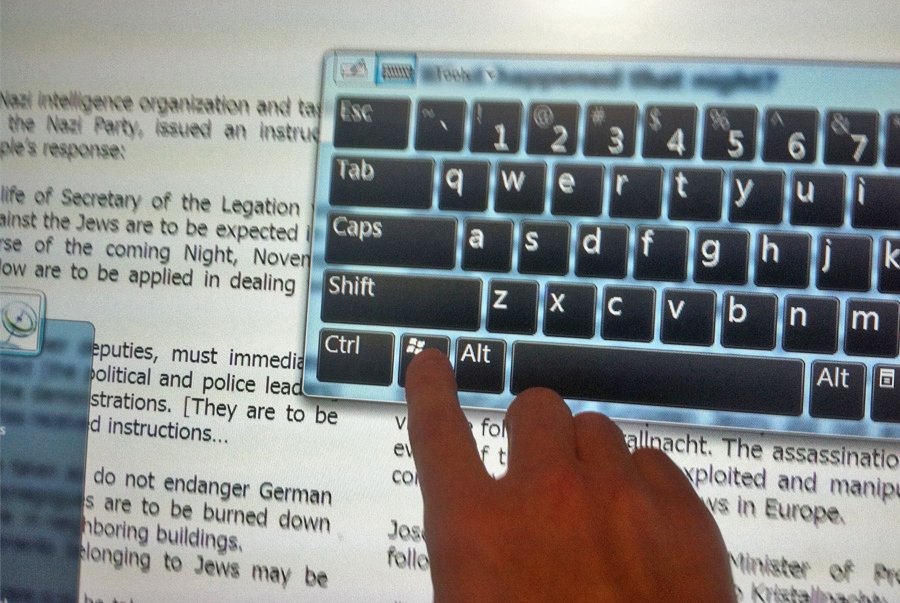 Windows touchscreen functions