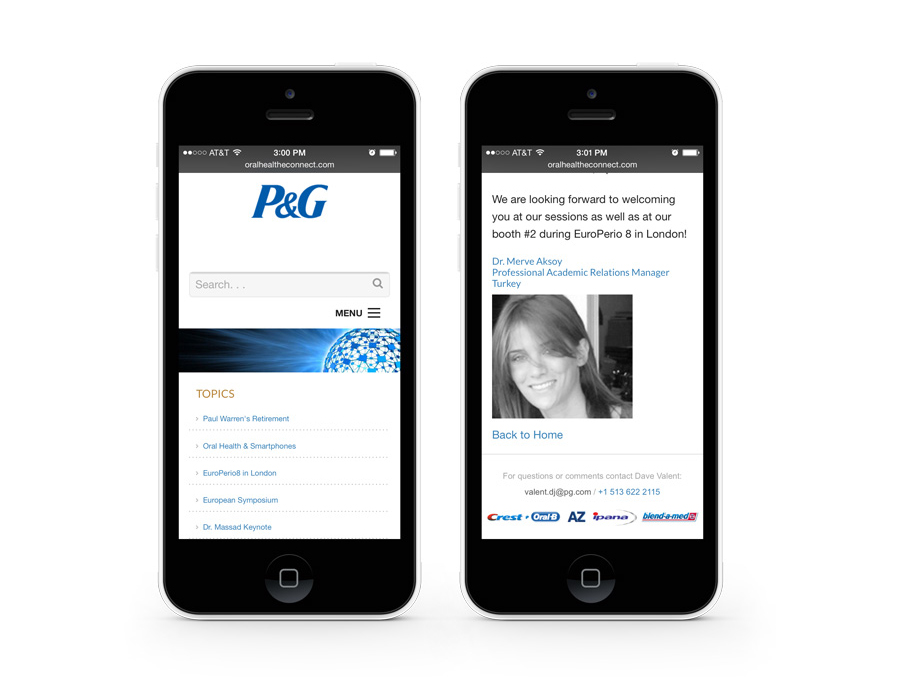 P&G iOS site