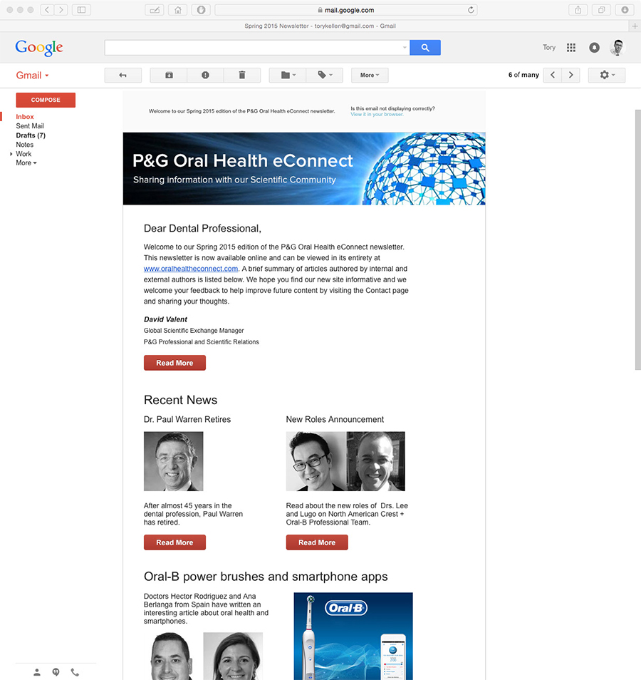 P&G html newsletter